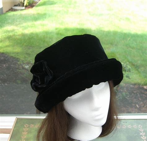 Black Velvet Hat 